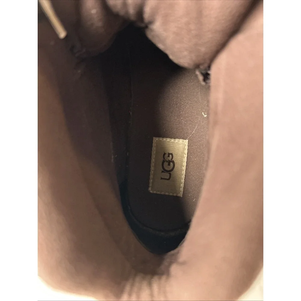 UGG Emmett‎ Duck Boots -Waterproof Snow Boots -Stout Brown Leather -US 9